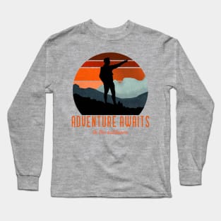 adventure awaits outdoors Long Sleeve T-Shirt